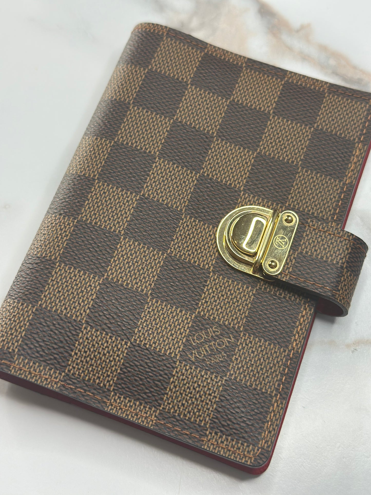 Pre-owned Louis Vuitton Damier Ebene canvas koala agenda, p.m.
