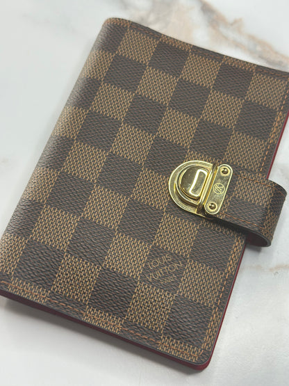 Pre-owned Louis Vuitton Damier Ebene canvas koala agenda, p.m.