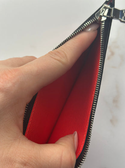 Pre-owned Louis Vuitton Taigarama Coin Card Holder in Rouge