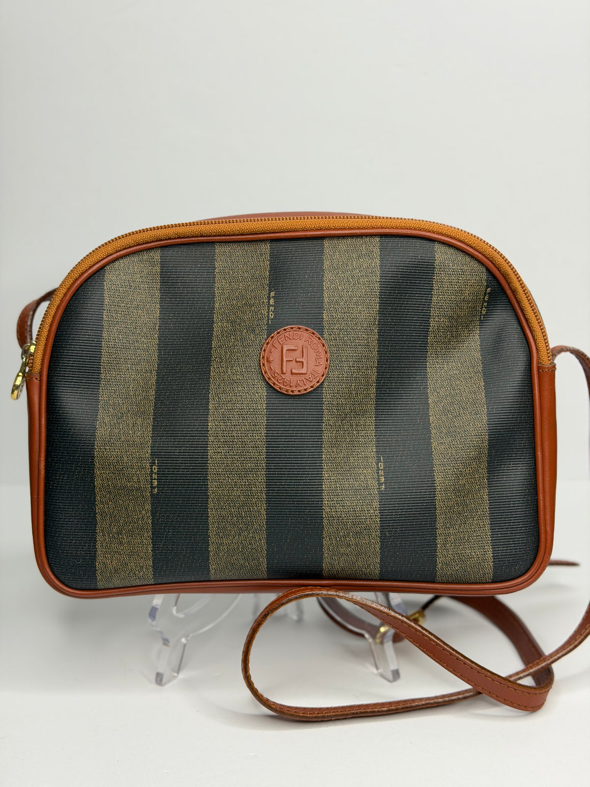 Pre-owned Fendi Vintage Pequin stripe crossbody