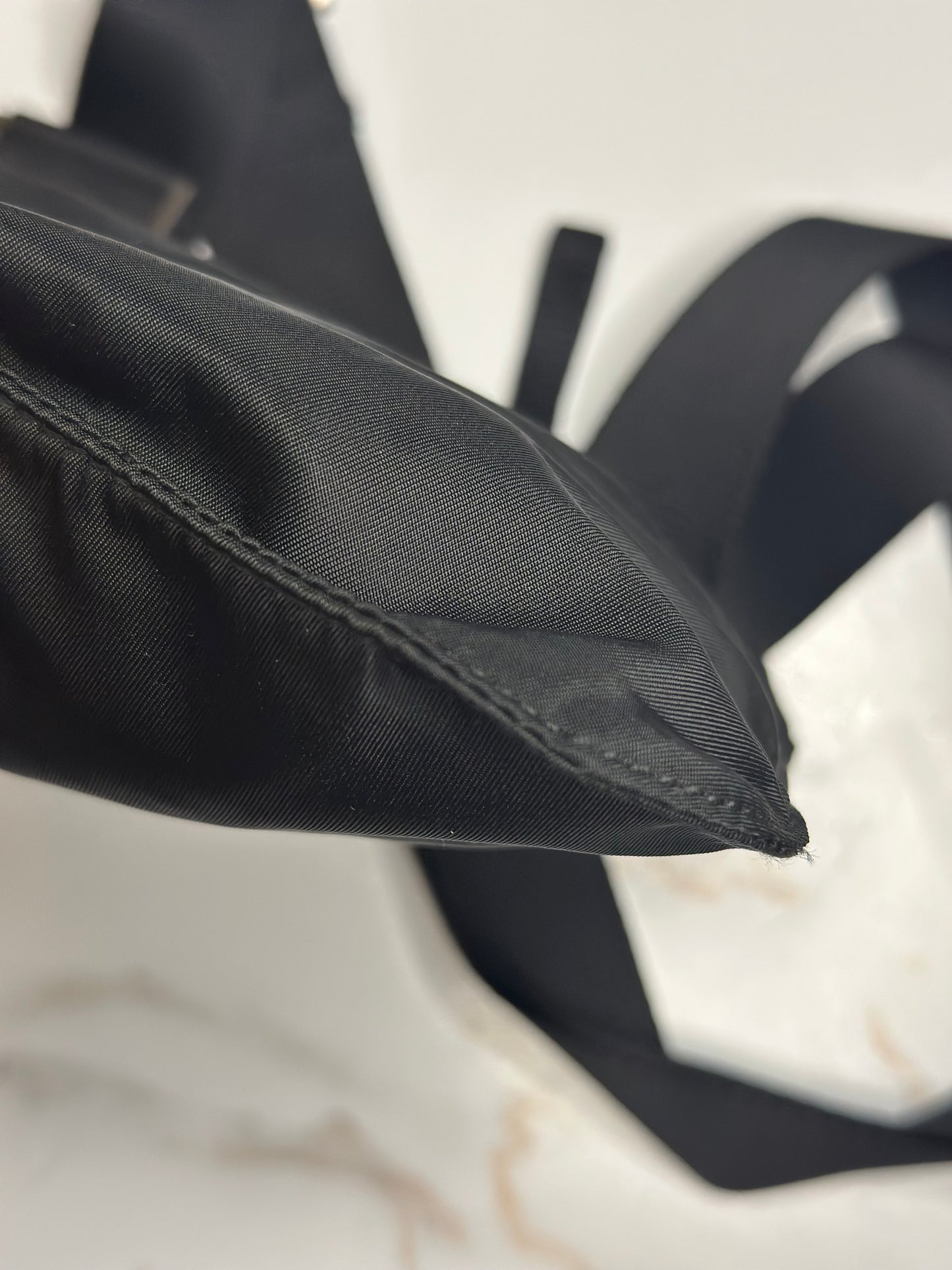 Pre-owned Prada Nylon Vela Flat Messenger Bag Black crossbody