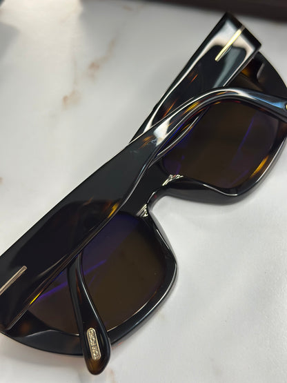 Pre-owned Tom Ford tortoise polarized sunglasses