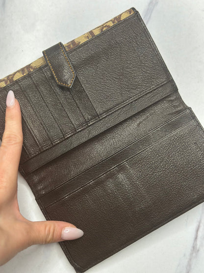 Pre-owned Dior Vintage Diorissimo brown canvas wallet