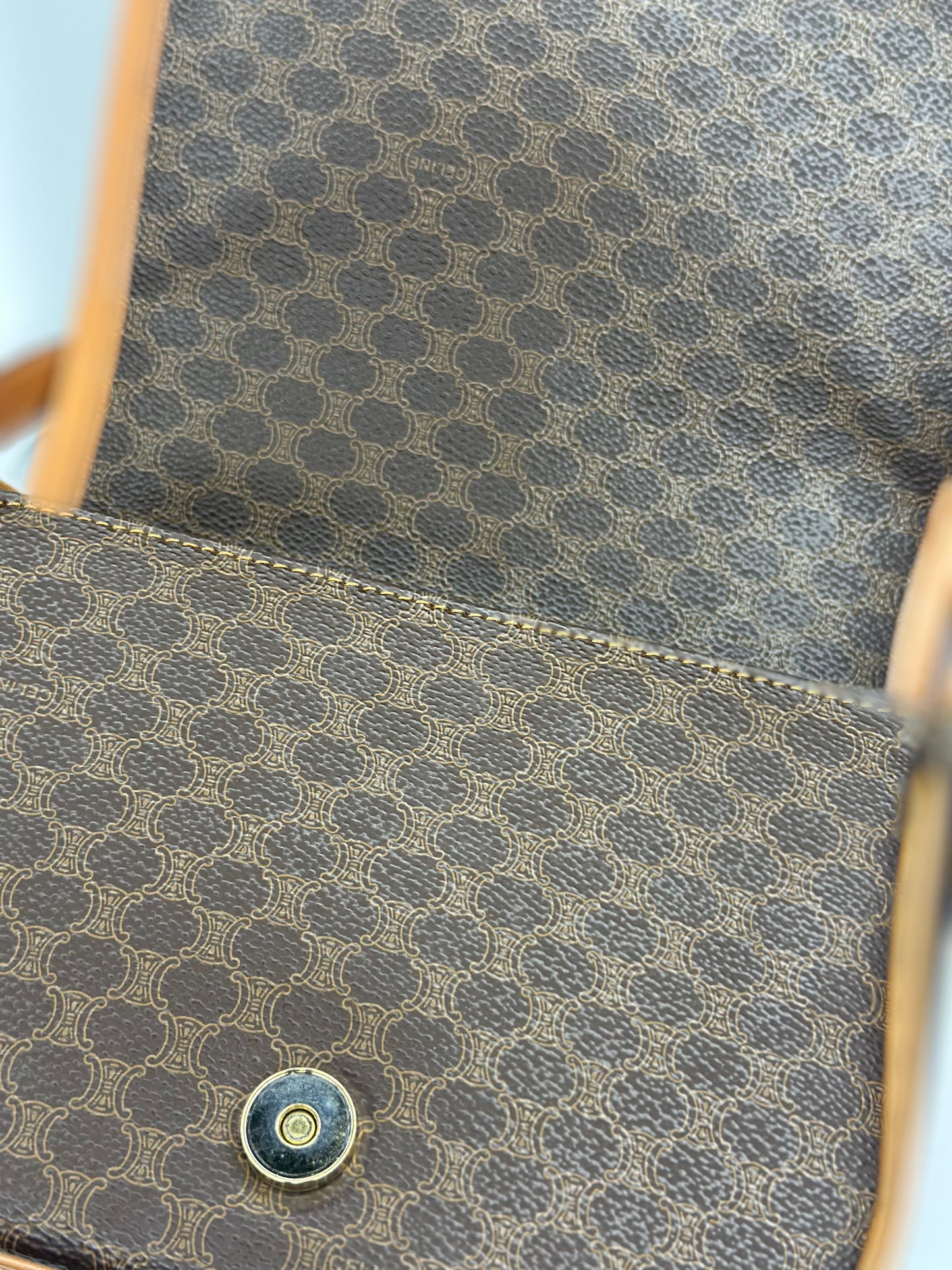 Pre-owned Celine macadam canvas saddle messenger crossbody
