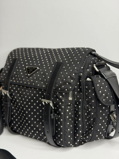 Pre-owned Prada nylon studded Crossbody
