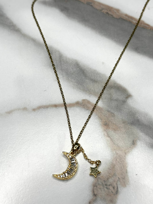 Moon & Star necklace