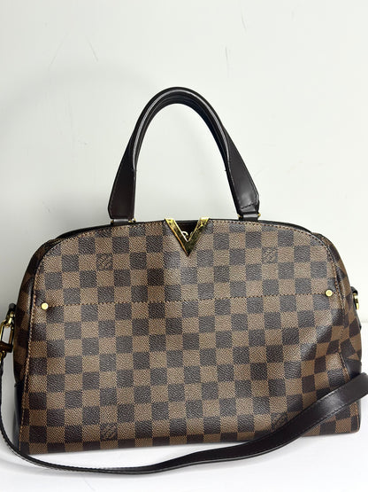 Pre-owned Louis Vuitton Damier ebene Kensington two way tote