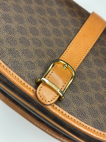 Pre-owned Celine macadam canvas saddle messenger crossbody