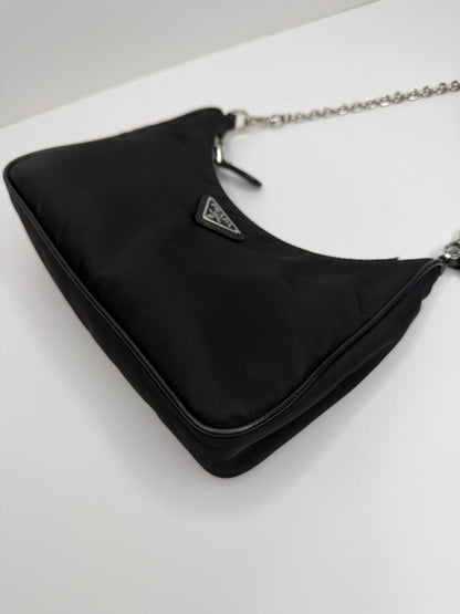 Pre-owned Prada Re-edition black nylon crossbody