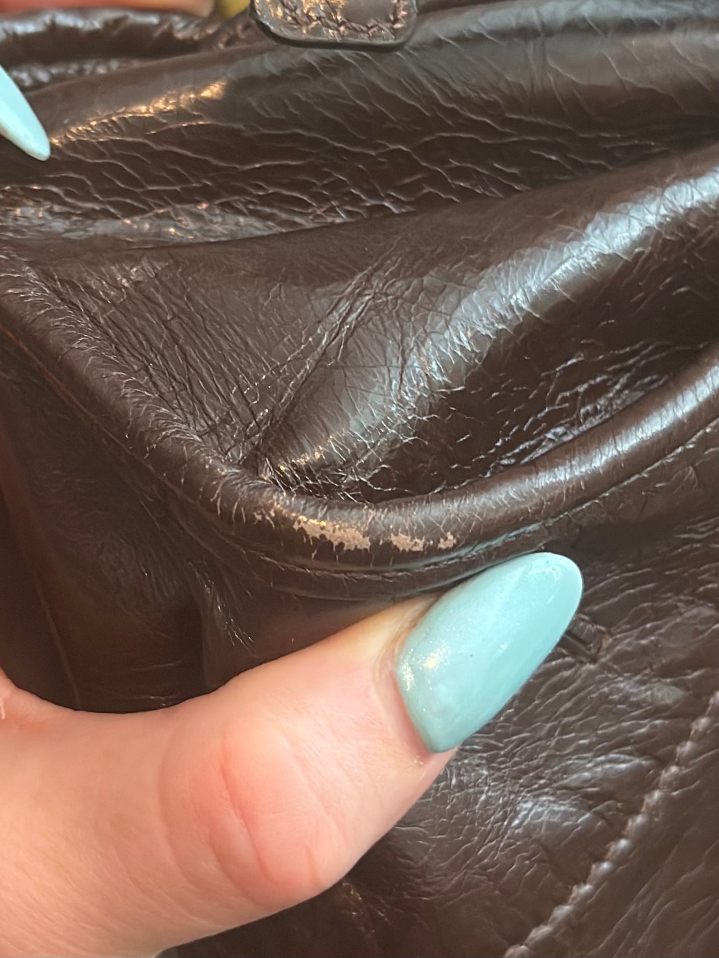 Pre-owned Prada Bonnie Brown calfskin medium shoulder tote