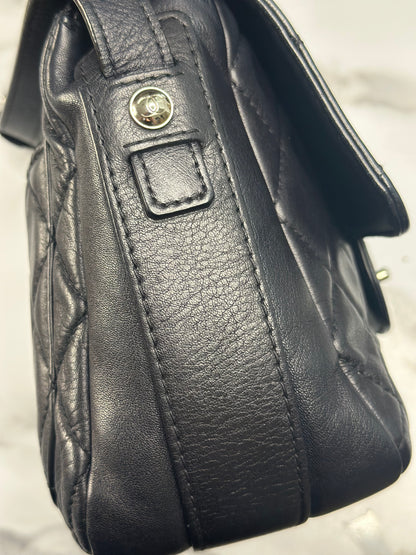Pre-owned Chanel Easy City Flap black lambskin crossbody