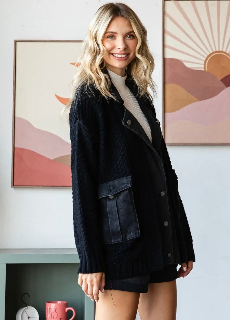 Knit Denim Jacket