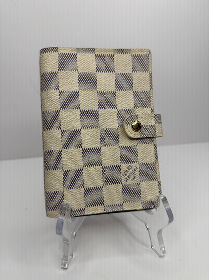 Pre-owned Louis Vuitton Damier azur agenda PM