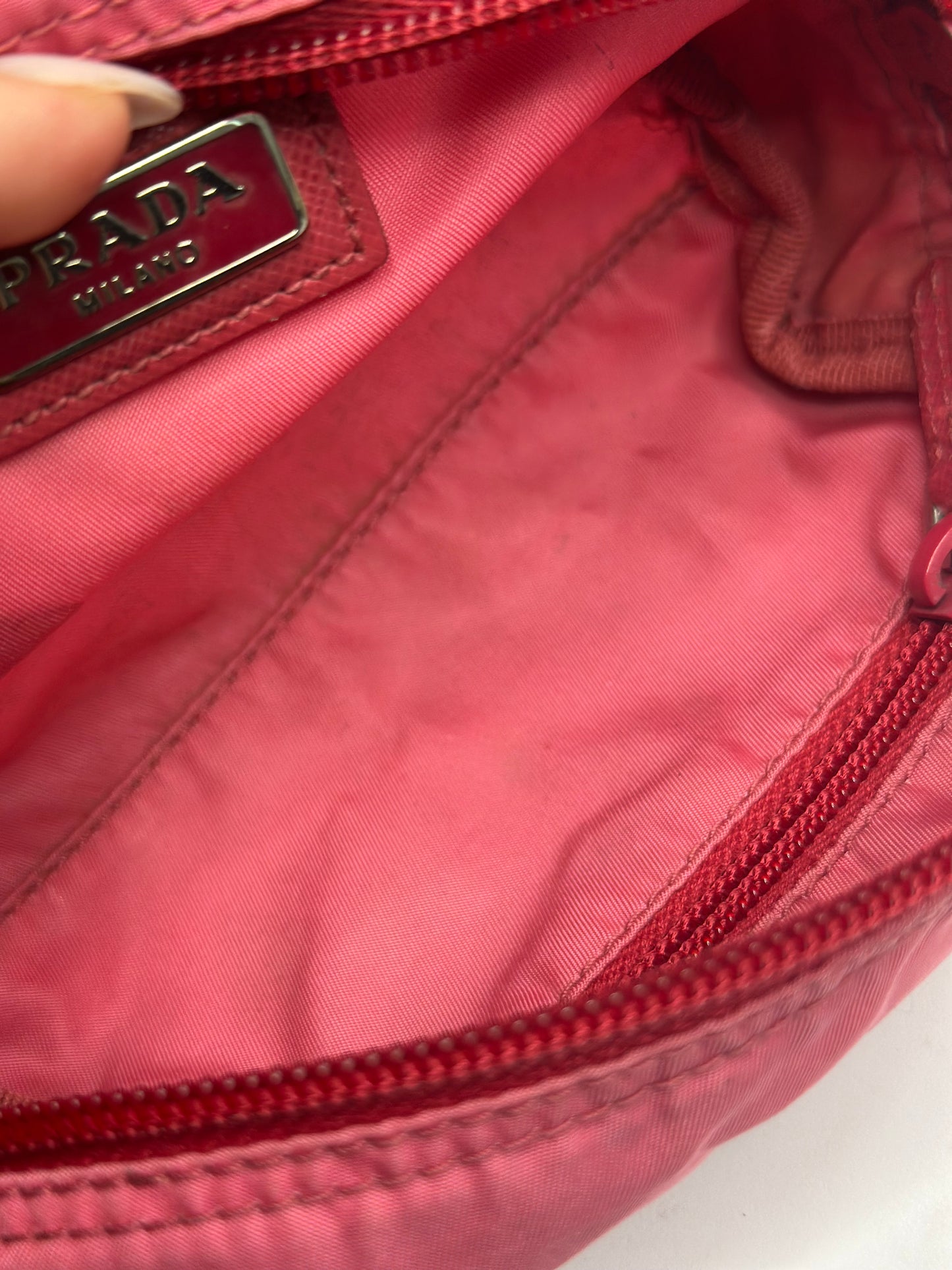 Pre-owned Prada Tessuto nylon cosmetic pouch