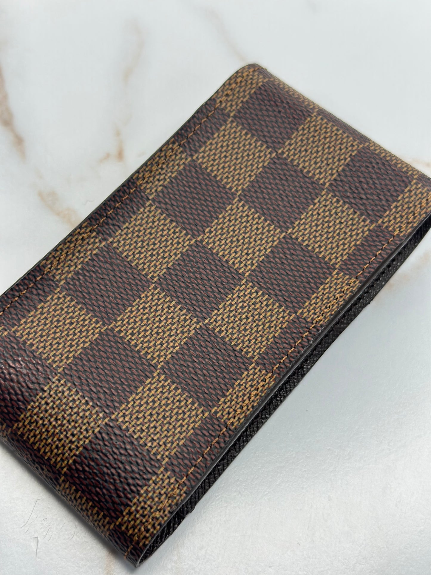 Pre-owned Louis Vuitton Damier ebene canvas etui case