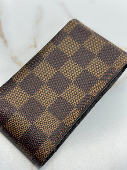 Pre-owned Louis Vuitton Damier ebene canvas etui case