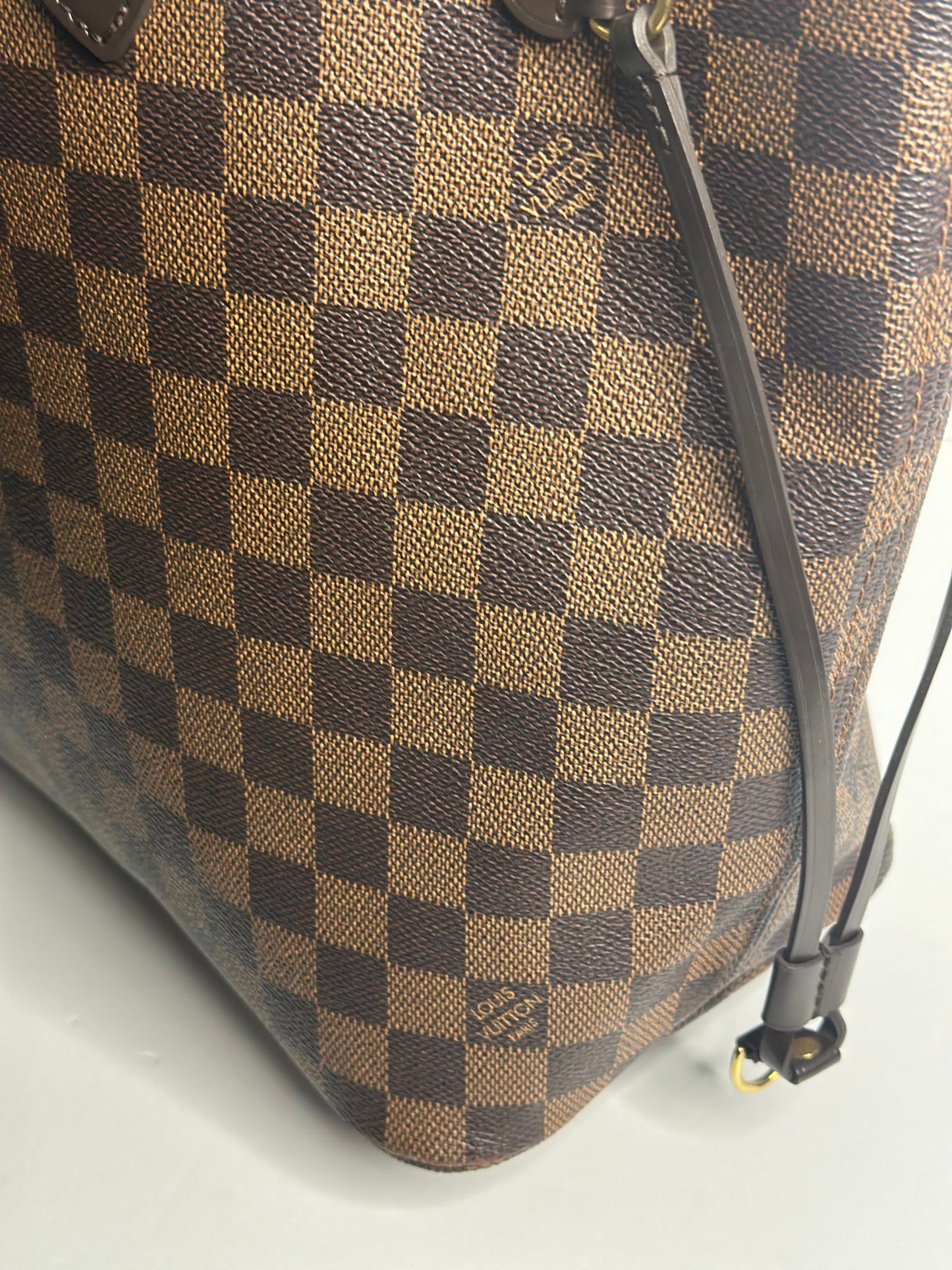 Pre-owned Louis Vuitton Damier Ebene neverfull MM tote