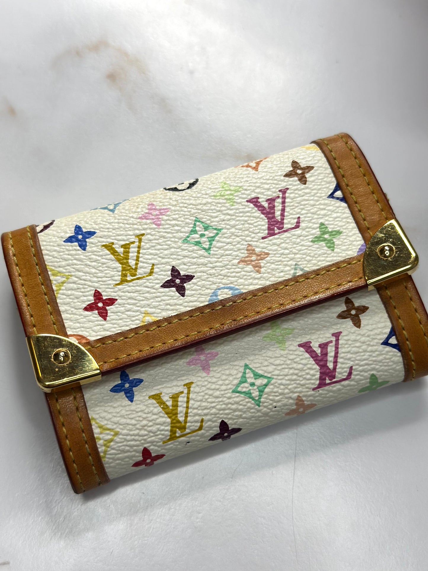 Pre-owned Louis Vuitton x Takashi Murakami multicolor monogram card case