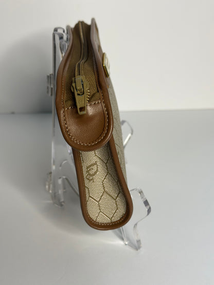 Pre-owned Christian Dior vintage canvas cosmetic pouch