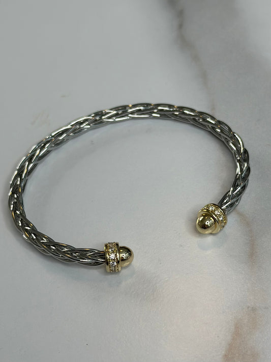 Kayla braided two tone Bracelet