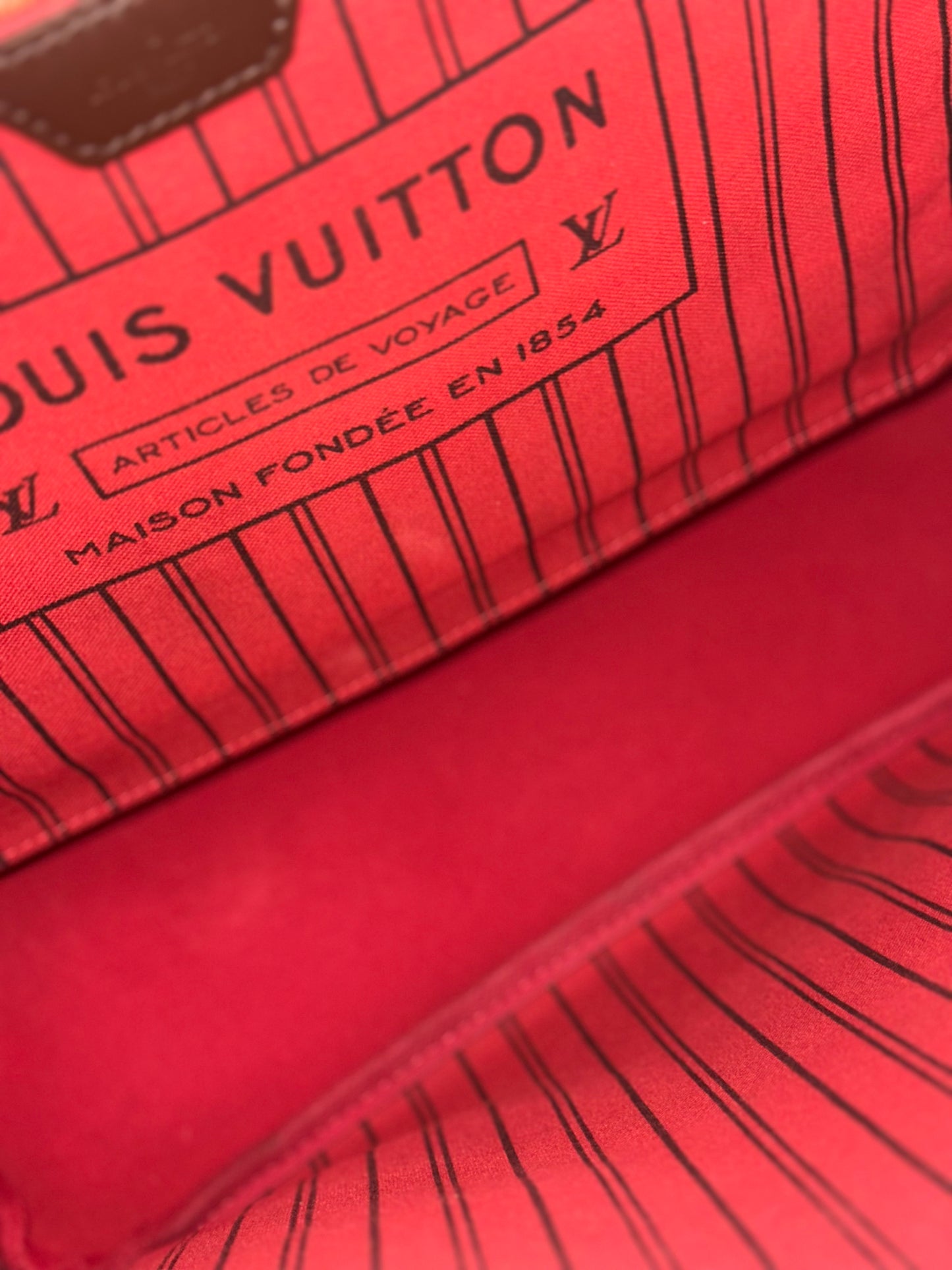Pre-owned Louis Vuitton Damier ebene neverfull MM with pouch