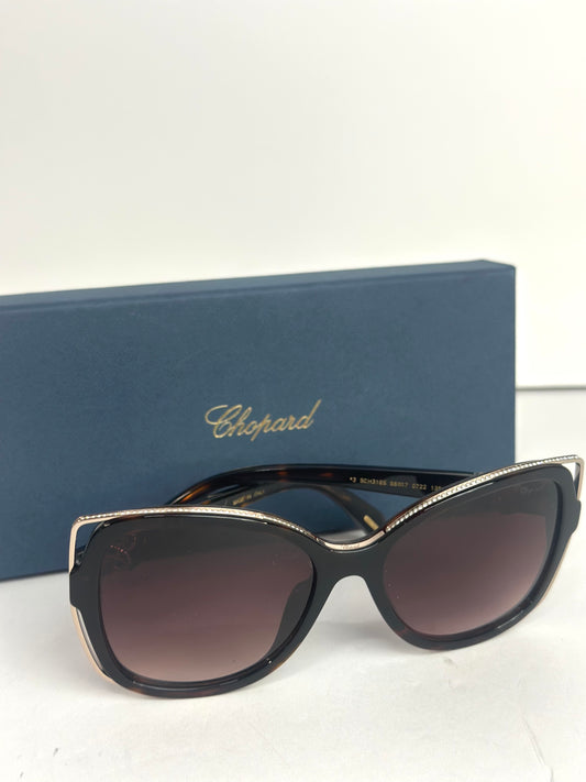 #20 Pre-Owned Chopard Tortise rhinestone embellished sunglasses