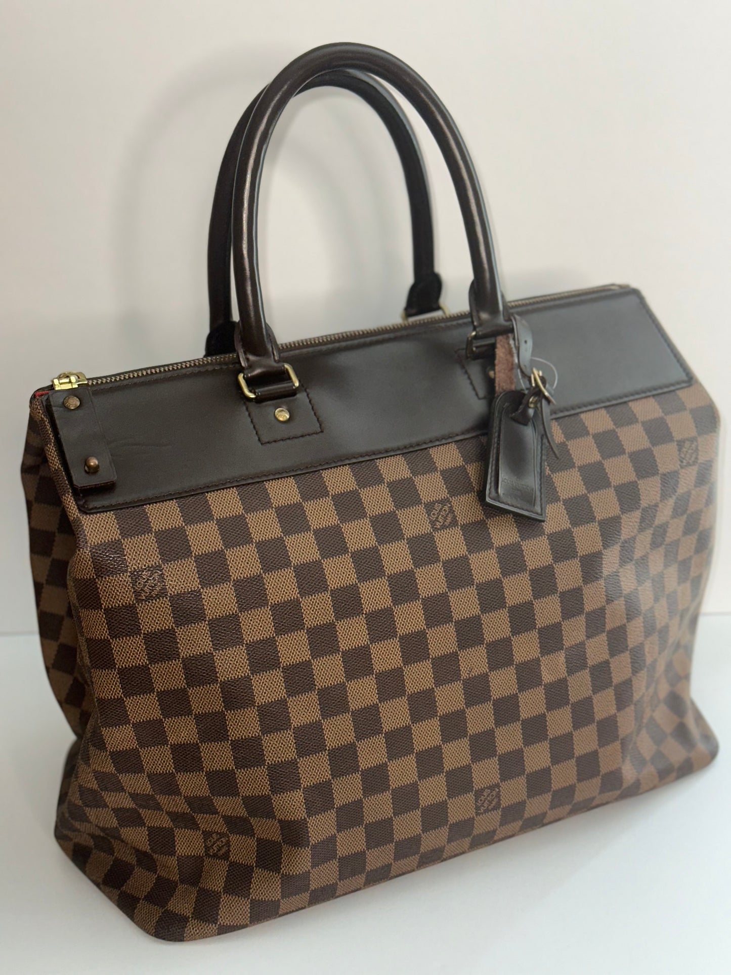 Pre-owned Louis Vuitton Damier ebene canvas Greenwich PM luggage