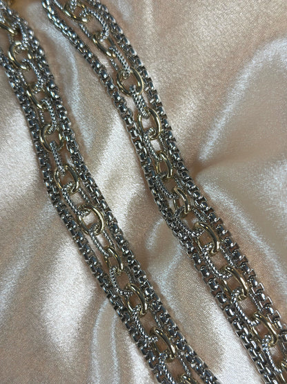 Miami two tone chainlink necklace