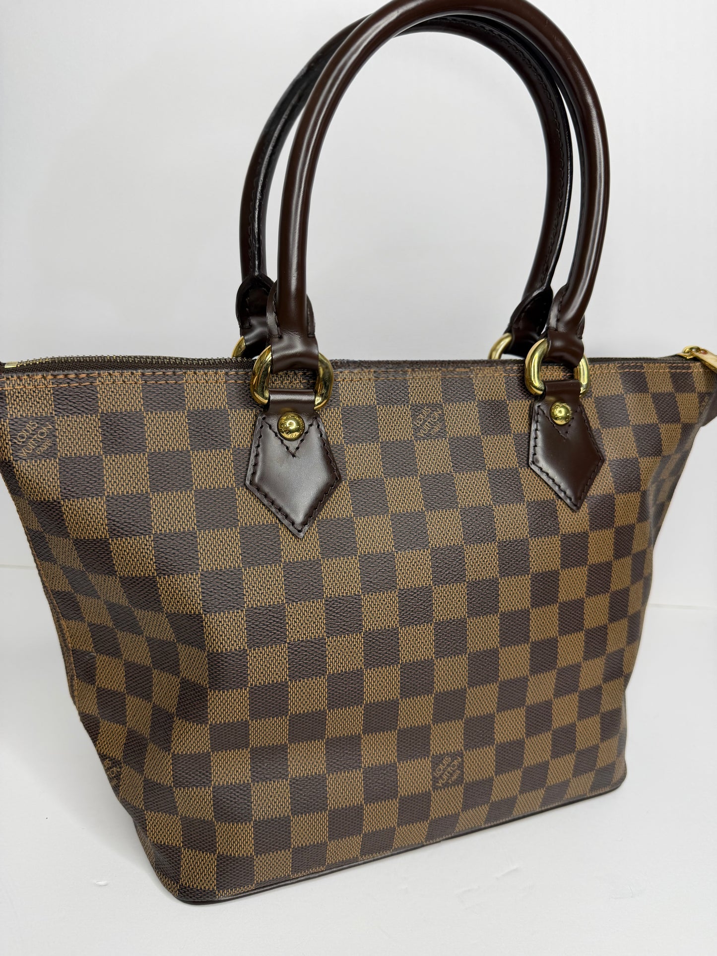 Pre-owned Louis Vuitton Damier Ebene Canvas Saleya PM Tote