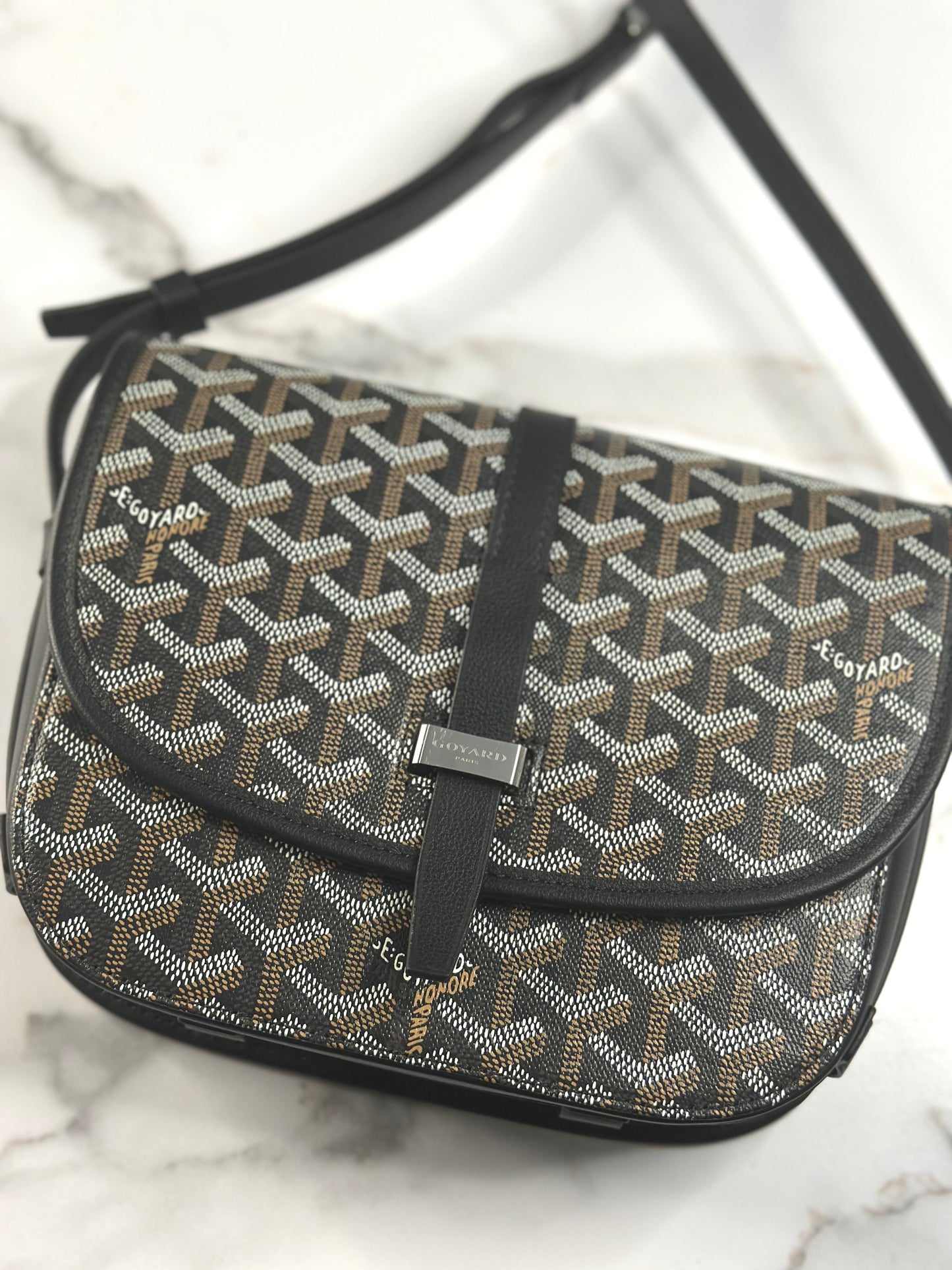 Pre-owned Goyard Black Goyardine canvas