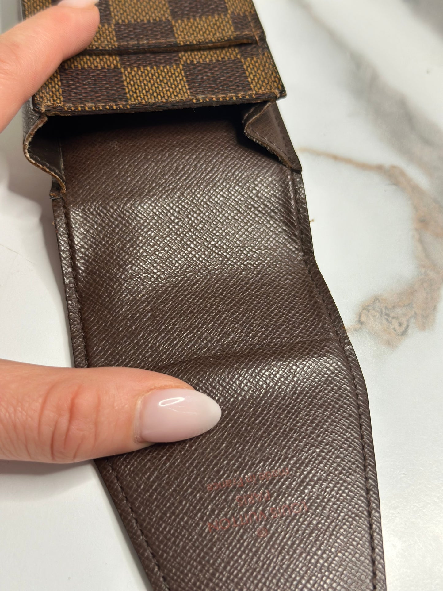 Pre-owned Louis Vuitton Damier Ebene Canvas Etui case ￼