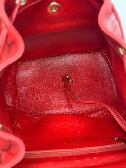 Pre-owned Chanel red caviar leather Business Affinity Backpack