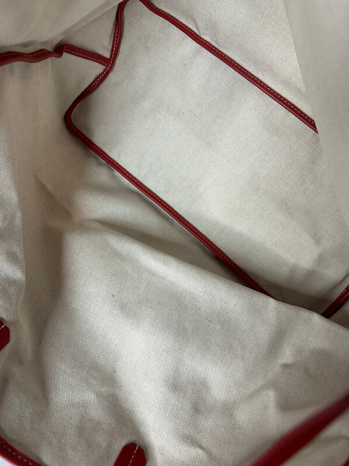 Pre-owned Goyard Red Goyardine canvas St. Louis PM tote