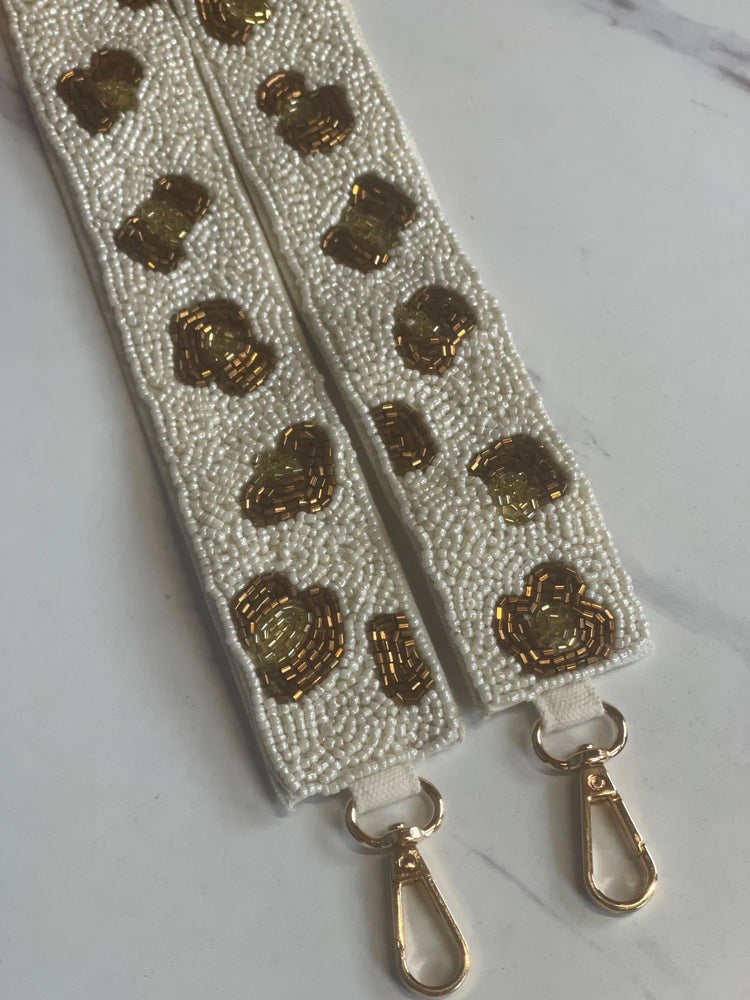 Leopard Beaded Purse Strap