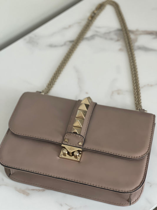 Pre-owned *Sale Item* Valentino Medium Glam Lock Rockstud